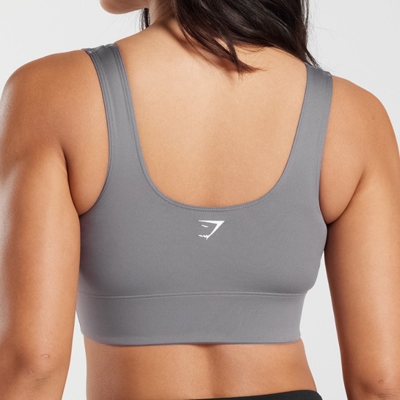 Gymshark Longline Sports Bra -Titanium Grey - Picture 2 of 4